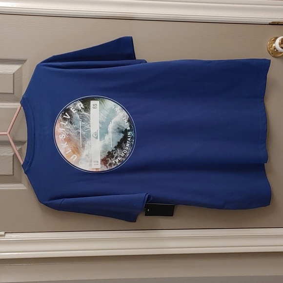NWT Quicksilver Men's Blue Short Sleeve Graphic T-Shirt Medium - Picture 3 of 11